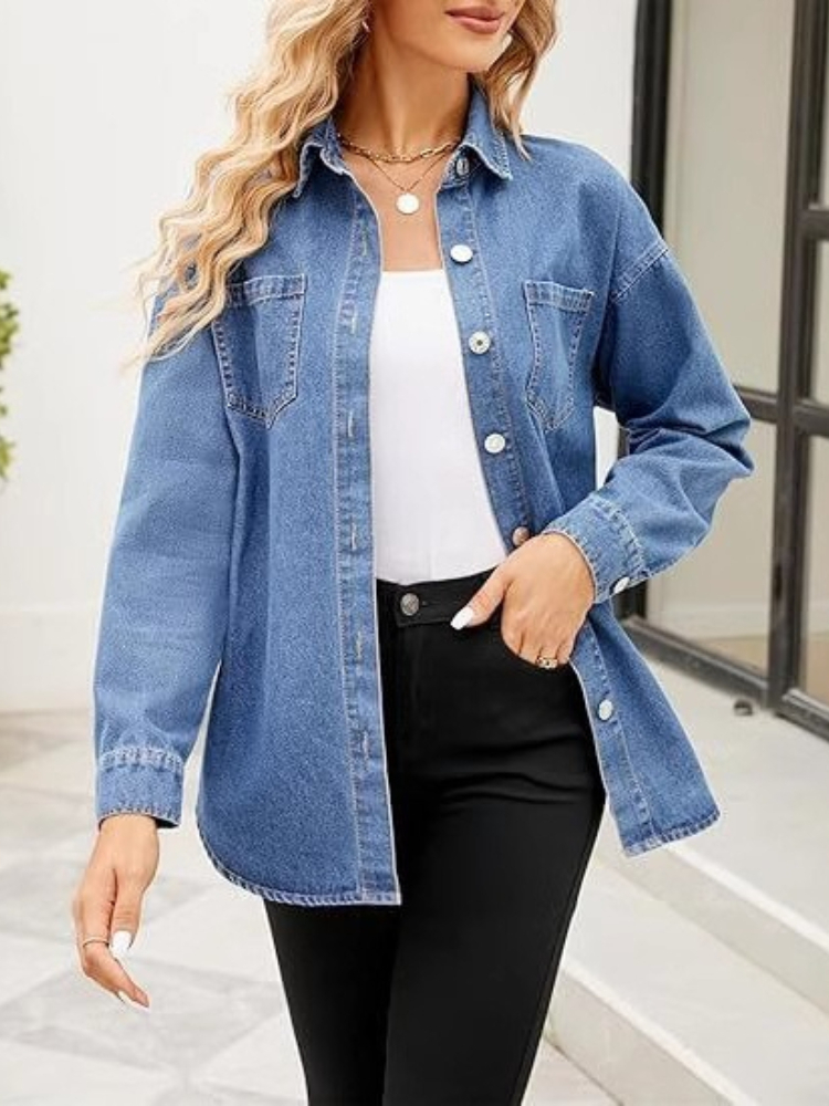 Nuevas Camisas Vaqueras Holgad - Women'S Fashion Denim Jacket reseña y precio